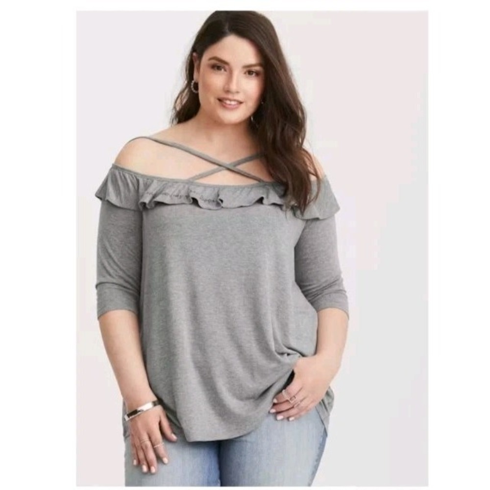 Torrid x Disney Cinderella Gray Shirt Size 00 Has Anyone Seen My Glass Slipper